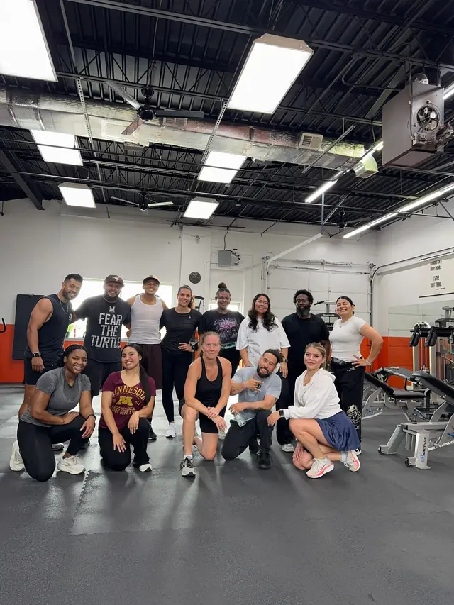 The JB Athletics community after a group session at Supreme Athletics in Gaithersburg