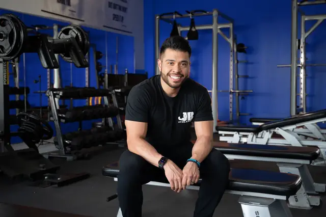 Jason Alfonso, founder of JB Athletics, at the gym in Gaithersburg